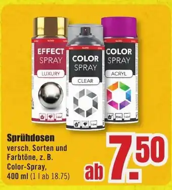 B1 Discount Baumarkt Sprühdosen Angebot