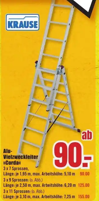 B1 Discount Baumarkt Alu- Vielzweckleiter >>Corda«< Angebot