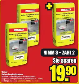 B1 Discount Baumarkt weber Boden-Ausgleichsmasse Angebot