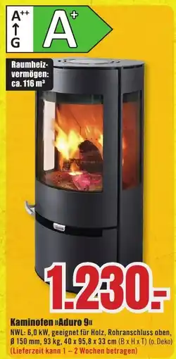 B1 Discount Baumarkt Kaminofen >>Aduro 9<< Angebot