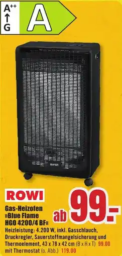 B1 Discount Baumarkt ROWI Gas-Heizofen >>Blue Flame HGO 4200/4 BF<< Angebot