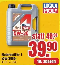B1 Discount Baumarkt LIQUI MOLY Motorenöl Nr. 1 >>5W-30FD<< Angebot