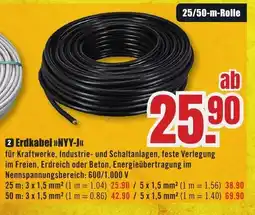 B1 Discount Baumarkt Erdkabel »NYY-J<< Angebot