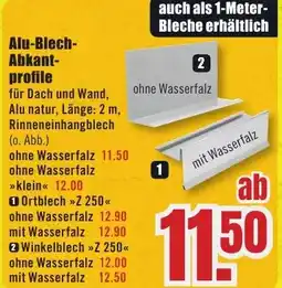 B1 Discount Baumarkt Alu-Blech- Abkantprofile Angebot