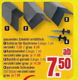 B1 Discount Baumarkt passendes Zubehör erhältlich: Schürze für Dachrinne Angebot