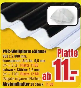 B1 Discount Baumarkt PVC-Wellplatte >>Sinus<< Angebot