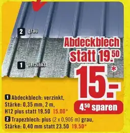 B1 Discount Baumarkt 1 Abdeckblech Angebot