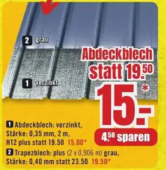 B1 Discount Baumarkt 1 Abdeckblech Angebot