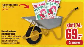 B1 Discount Baumarkt Bauschubkarre mit Kippbügel Angebot