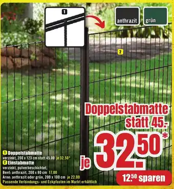 B1 Discount Baumarkt 1 Doppelstabmatte Angebot