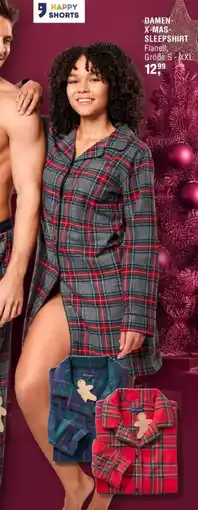 Handelshof HAPPY SHORTS DAMEN- X-MAS- SLEEPSHIRT Angebot