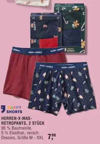 Handelshof HAPPY SHORTS HERREN-X-MAS- RETROPANTS, 2 STÜCK Angebot