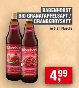Handelshof Rabenhorst bio granatapfelsaft / cranberrysaft Angebot
