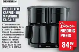 Handelshof Severin duo-filter kaffee- maschine KA 9315 Angebot