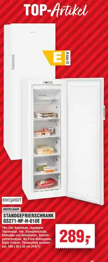 Handelshof Exquisit bestellkauf standgefrierschrank GS271-NF-H-010E Angebot