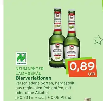 Naturgut Neumarkter Lammsbräu Biervariationen Angebot