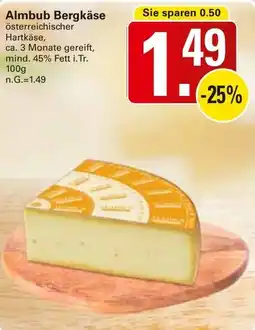 WEZ Almbub Bergkäse Angebot