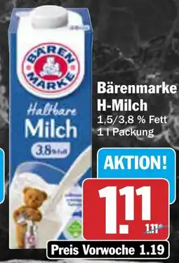 AEZ Bärenmarke H-Milch Angebot