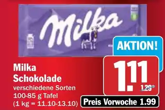 AEZ Milka Schokolade Angebot