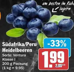AEZ Südafrika/Peru Heidelbeeren Angebot
