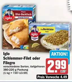 AEZ Iglo Schlemmer-Filet oder Filegro Angebot
