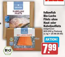 AEZ followfish Bio-Lachs Filets ohne Haut oder Kabeljaufilets Angebot