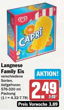 AEZ Langnese Family Eis Angebot