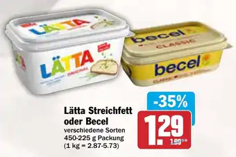 AEZ Lätta Streichfett oder Becel Angebot