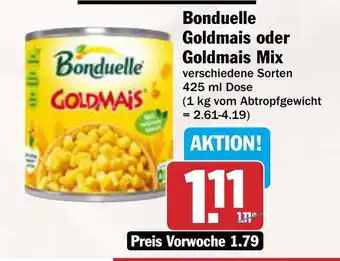 AEZ Bonduelle Goldmais oder Goldmais Mix Angebot