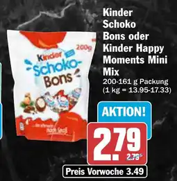 AEZ Kinder Schoko Bons oder Kinder Happy Moments Mini Mix Angebot