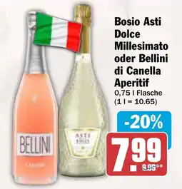 AEZ Bosio Asti Dolce Millesimato oder Bellini di Canella Aperitif Angebot