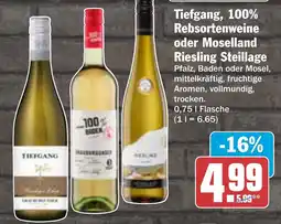 AEZ Tiefgang, 100% Rebsortenweine oder Moselland Riesling Steillage Angebot
