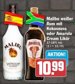 AEZ Malibu weißer Rum mit Kokosnuss oder Amarula Cream Likör Angebot