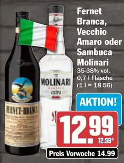 AEZ Fernet Branca, Vecchio Amaro oder Sambuca Molinari Angebot