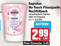 AEZ Sagrotan No-Touch Flüssigseife Nachfüllpack Angebot