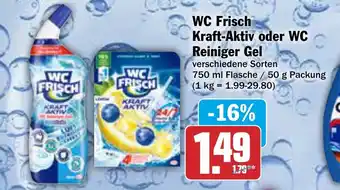 AEZ WC Frisch Kraft-Aktiv oder WC Reiniger Gel Angebot