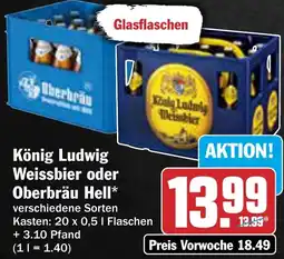 AEZ König Ludwig Weissbier oder Oberbräu Hell Angebot