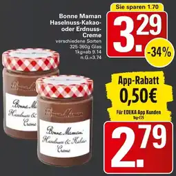 WEZ Bonne Maman Haselnuss-Kakao oder Erdnuss Creme Angebot