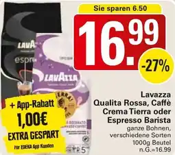 WEZ Lavazza Qualita Rossa, Caffè Crema Tierra oder Espresso Barista Angebot
