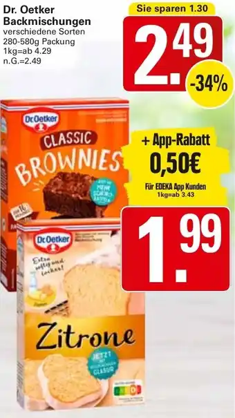WEZ Dr. Oetker Backmischungen Angebot