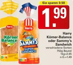 WEZ Harry Körner-Balance oder Sammy's Sandwich Angebot