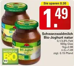 WEZ Schwarzwaldmilch Bio-Joghurt natur Angebot