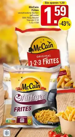 WEZ McCain Frites Angebot