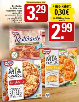 WEZ Dr. Oetker La Mia oder Ristorante Pizza glutenfrei Angebot
