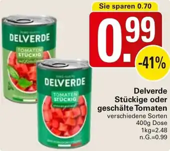 WEZ Delverde Stückige oder geschälte Tomaten Angebot