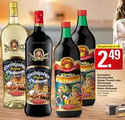 WEZ Gerstacker Christkindles Kinder Punsch oder Nürnberger Christkindles Markt-Glühwein Angebot