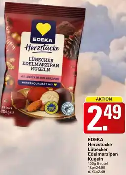 WEZ EDEKA Herzstücke Lübecker Edelmarzipan Kugeln Angebot