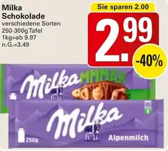WEZ Milka Schokolade Angebot