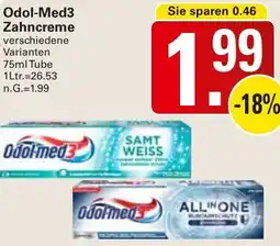 WEZ Odol-Med3 Zahncreme Angebot