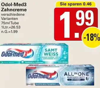 WEZ Odol-Med3 Zahncreme Angebot